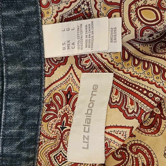 Liz Claiborne Denim Jacket SZ L - Picture 8 of 8